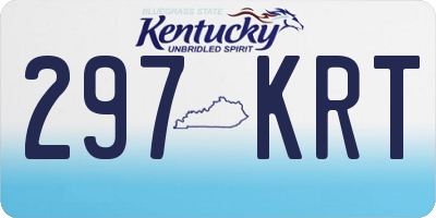 KY license plate 297KRT