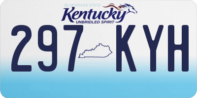 KY license plate 297KYH