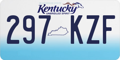 KY license plate 297KZF
