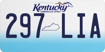 KY license plate 297LIA