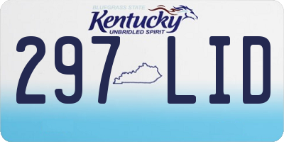 KY license plate 297LID