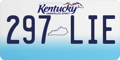 KY license plate 297LIE