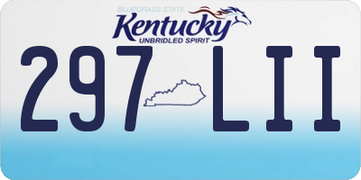 KY license plate 297LII