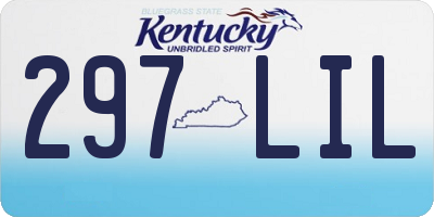 KY license plate 297LIL