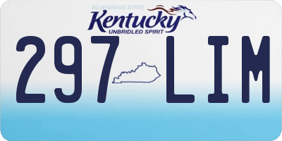 KY license plate 297LIM