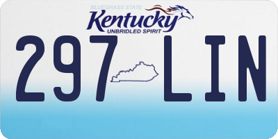 KY license plate 297LIN