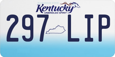 KY license plate 297LIP