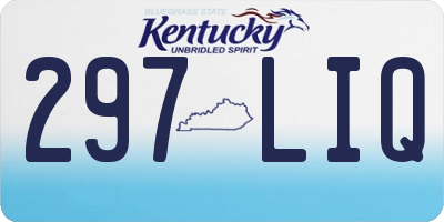 KY license plate 297LIQ