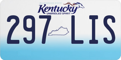 KY license plate 297LIS