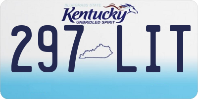 KY license plate 297LIT