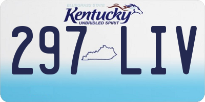 KY license plate 297LIV