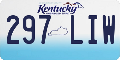 KY license plate 297LIW