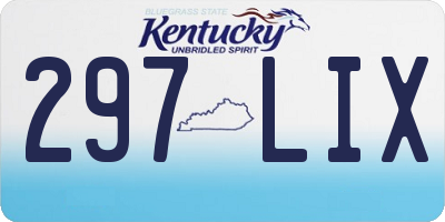 KY license plate 297LIX