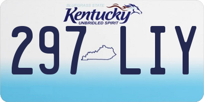 KY license plate 297LIY