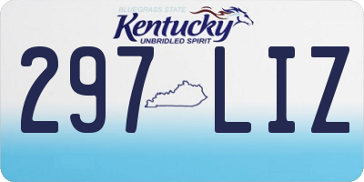 KY license plate 297LIZ