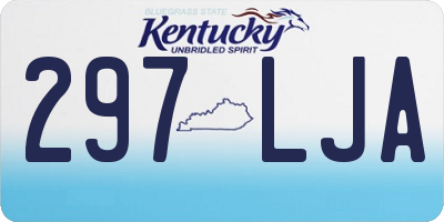 KY license plate 297LJA