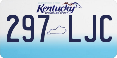 KY license plate 297LJC