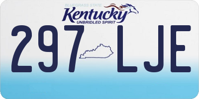 KY license plate 297LJE