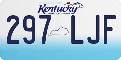 KY license plate 297LJF