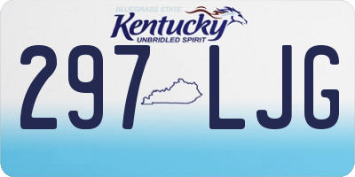 KY license plate 297LJG
