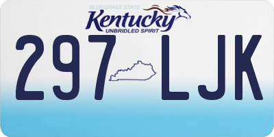 KY license plate 297LJK