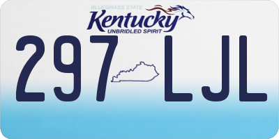 KY license plate 297LJL