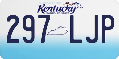 KY license plate 297LJP