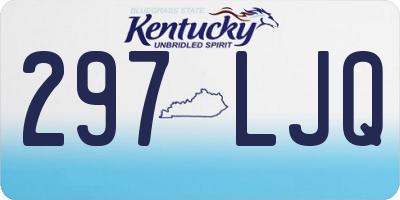 KY license plate 297LJQ