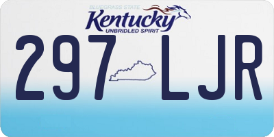 KY license plate 297LJR