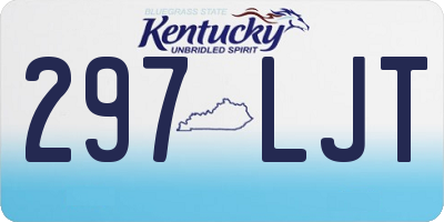 KY license plate 297LJT
