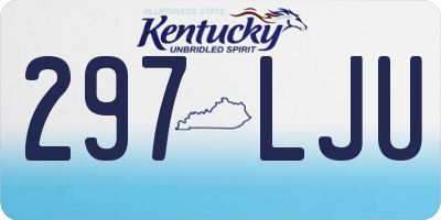 KY license plate 297LJU