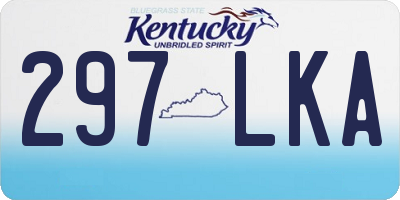 KY license plate 297LKA