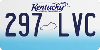 KY license plate 297LVC