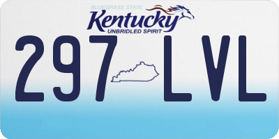 KY license plate 297LVL