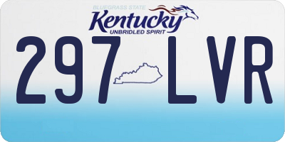KY license plate 297LVR