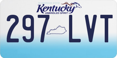 KY license plate 297LVT