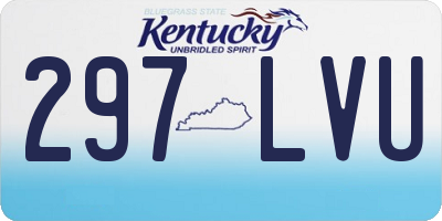 KY license plate 297LVU