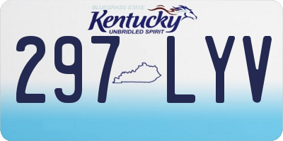 KY license plate 297LYV