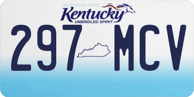 KY license plate 297MCV