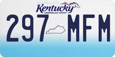 KY license plate 297MFM