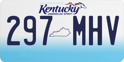 KY license plate 297MHV
