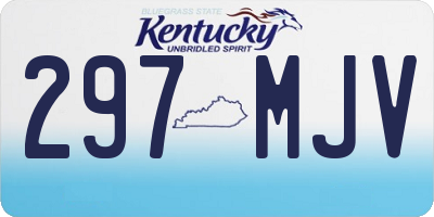 KY license plate 297MJV