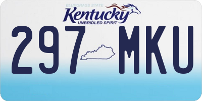 KY license plate 297MKU