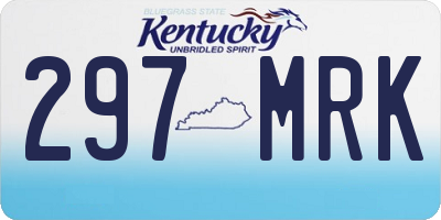 KY license plate 297MRK