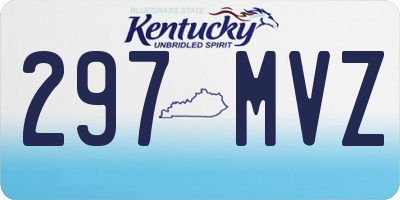 KY license plate 297MVZ