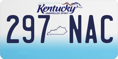 KY license plate 297NAC