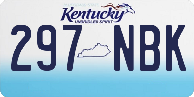 KY license plate 297NBK