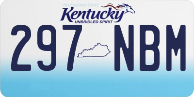 KY license plate 297NBM