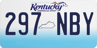 KY license plate 297NBY