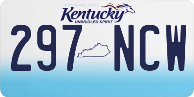 KY license plate 297NCW